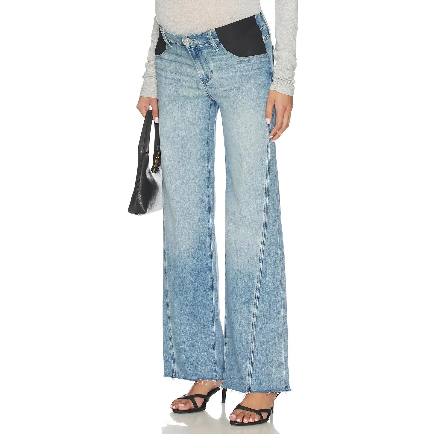 PAIGE Anessa Twisted Outseam Maternity Jeans in Explorer