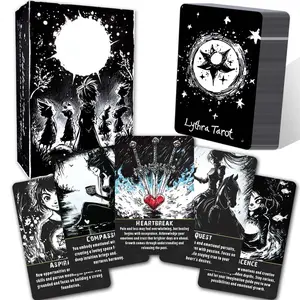 78 Pcs Lythra Tarot Card Set, 13x9 Cm, Inner Light Exploration, Spiritual Exploration, Daily Guidance, Meditation, Beginner Card Reading Game Suitable for Beginners and Advanced Readers