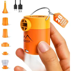 1.69oz Ultra-Mini Portable Air Pump for Pool Floats & Air Mattress, Quick Wireless Inflator & Deflator for Vacuum Storage Bags, Tiny Rechargeable Electric Pump for Camping