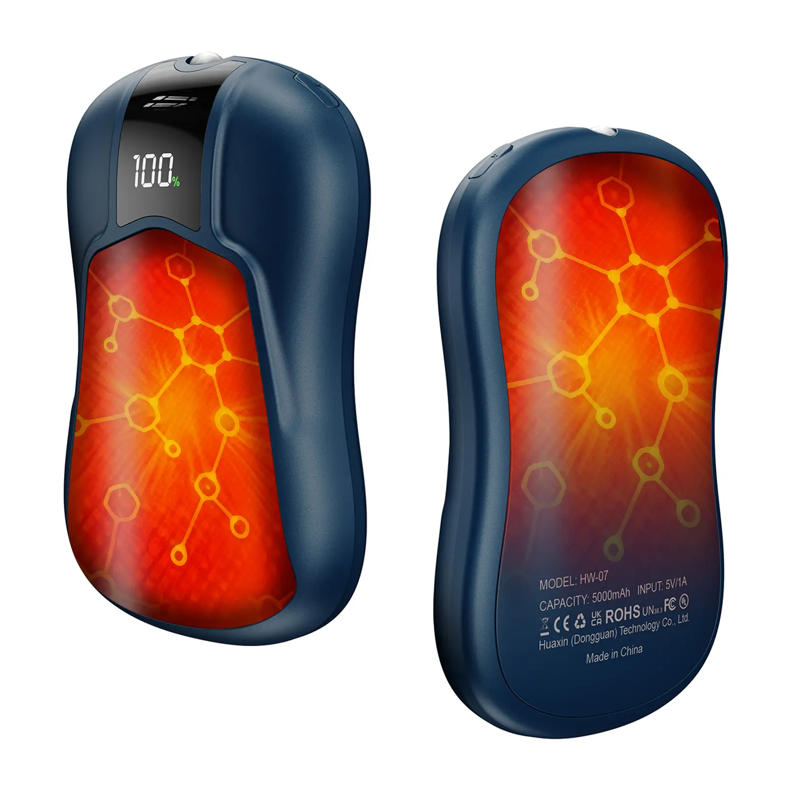 Double-sided heating (blue color)