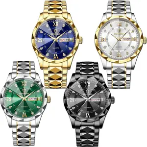 4 Pack Men Watches  Business Dress Analog Quartz Stainless Steel  Luminous Date  Blue Black  Luxury Casual Watch for Men