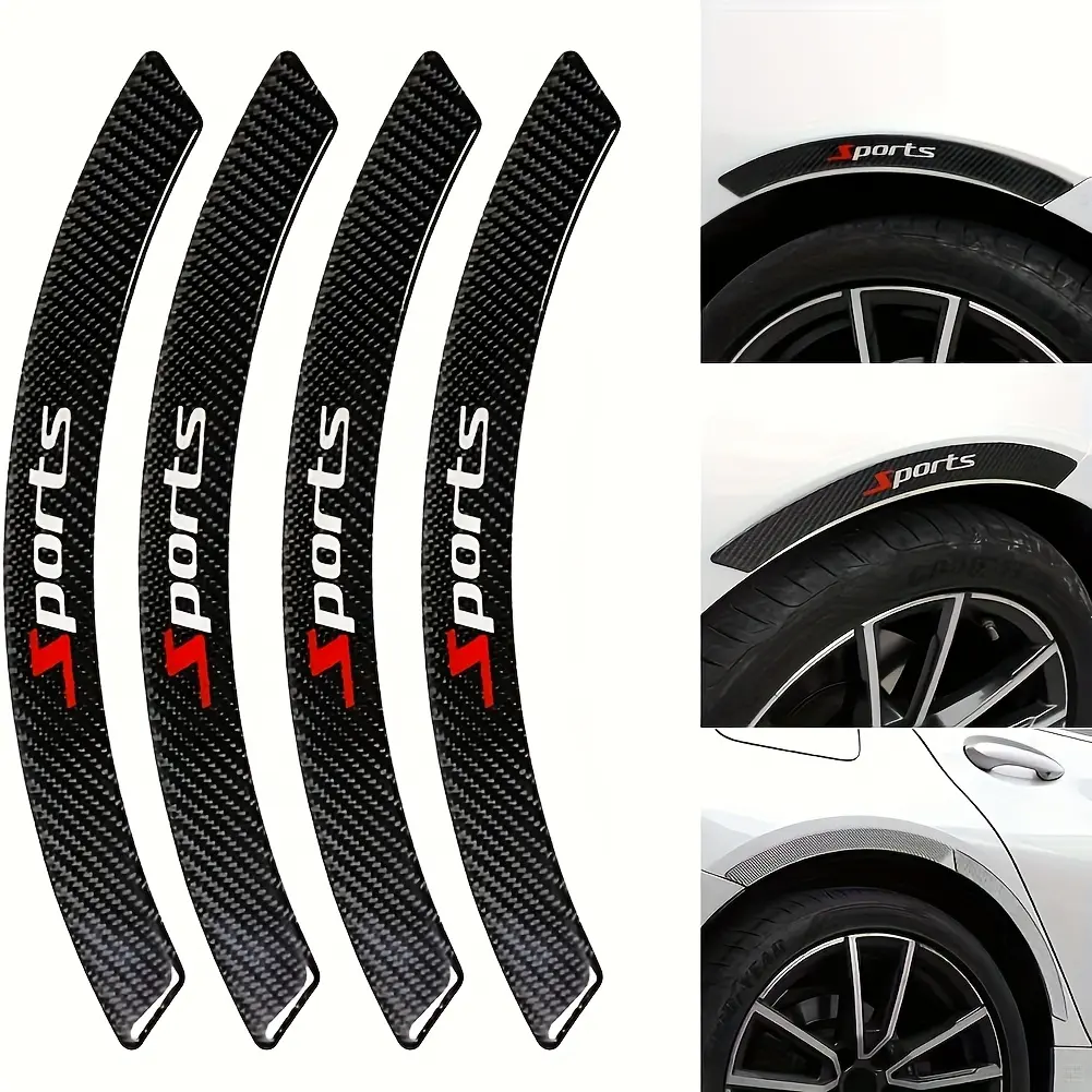 Self-Adhesive Universal Automobile Fender Flare Protector - Durable Rubber Anti-Collision Strips, Easy Install Tool-Free Car Bumper Guard for Vehicle Wheel Eyebrows & Wells, Car Protection Exterior Accessory for Vehicles, Polyester