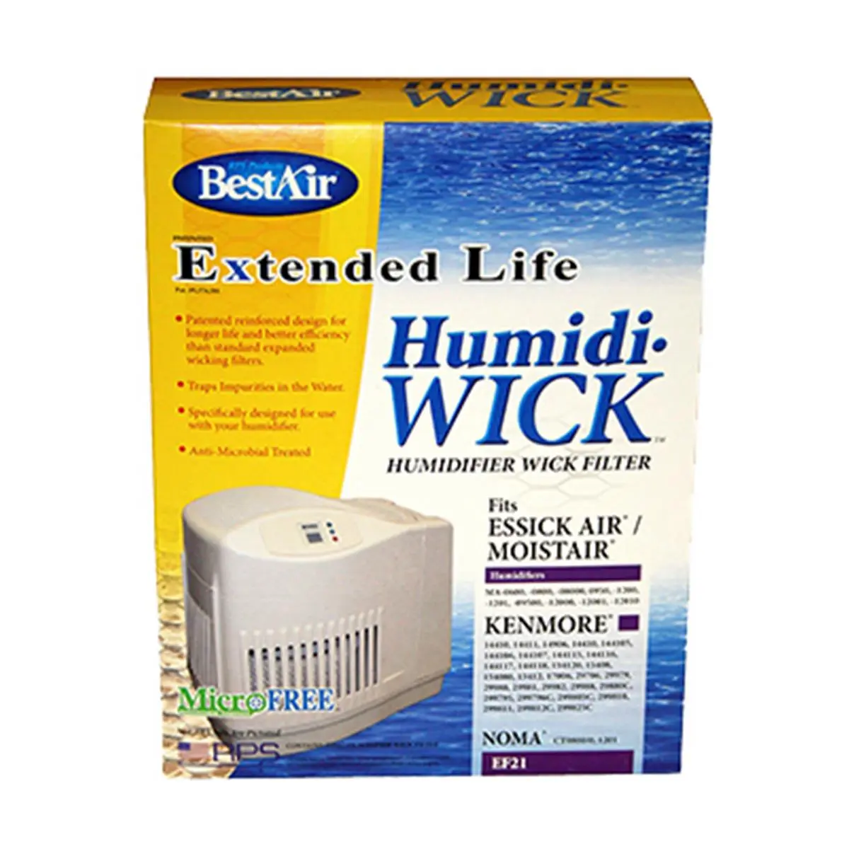 BestAir EF21 Extended-Life Humidi-Wick Humidifier Replacement Filters for Home Improvement Heating, Cooling & Ventilation Appliances, Appliance
