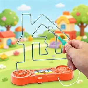 Buzz Wire Electric Shock Maze Game, Kids' Hand-Eye Coordination Training Toy, Educational Concentration Challenge Board Game, Family Interactive Party Game for Kids & Adults