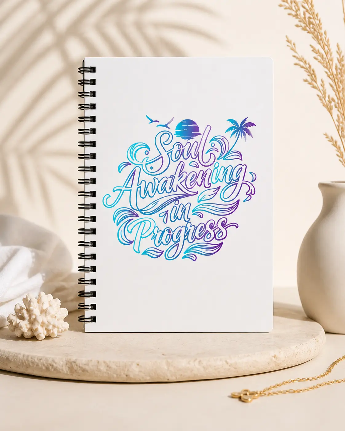 Deep Waves Spiral Notebook