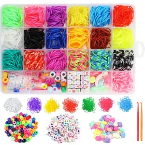800pcs Rubber Bands Set, DIY Friendship Bracelet Making Kit, Handmade Craft Supplies, Holiday Gift Ideas