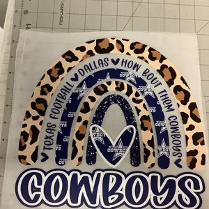 1 Dtf Cheetah  Cowboys Rainbow  Ready to Press Direct to film transfer
