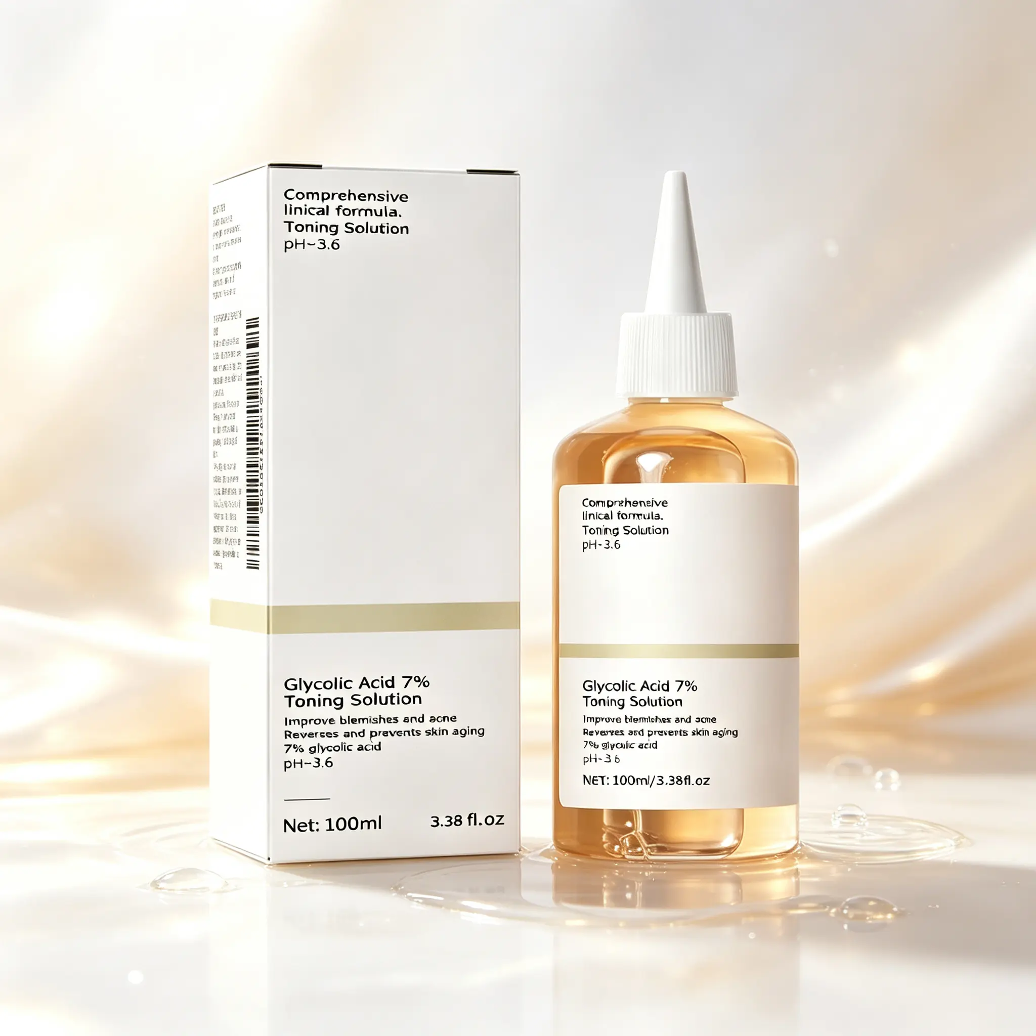 Glycolic Acid Toning Solution 100ml – 7% Glycolic Acid Toner for Smooth, Refreshed, Radiant-Looking Skin
