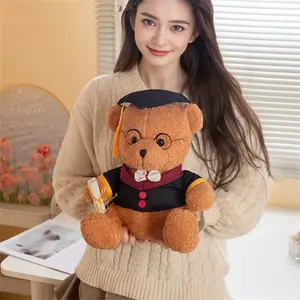 Graduation Certificate Doctor Bear Plush Toy, Soft Stuffed, Huggable Stuffed Animal, Birthday Gift, Graduation Season Gift, Unisex Plushie, Perfect Present for Special Occasions, Soft Cuddly Gift