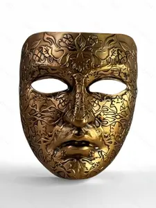 Halloween Venice Carnival Cos Costume Handmade Resin Craft Mask, Unique Party Accessory, DIY Halloween Decorations, Festive Cosplay Gear