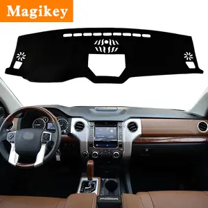Magikey Suitable for 2014-2021 Toyota Tundra Dashboard Sunshade mat，2014 2015 2016 2017 2018 2019 2020 2021 Dedicated Dashboard Sunshade cover, Light Blocking, Heat Insulation, and Light Blocking Mat, Anti-Reflective Car Interior Accessories