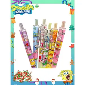 Cartoon neutral pressing black high-end appearance level pen, metal hook bullet head, suitable for students, ideal for holiday party atmosphere home decoration, suitable as a gift for family and friends, perfect graduation season Christmas gift