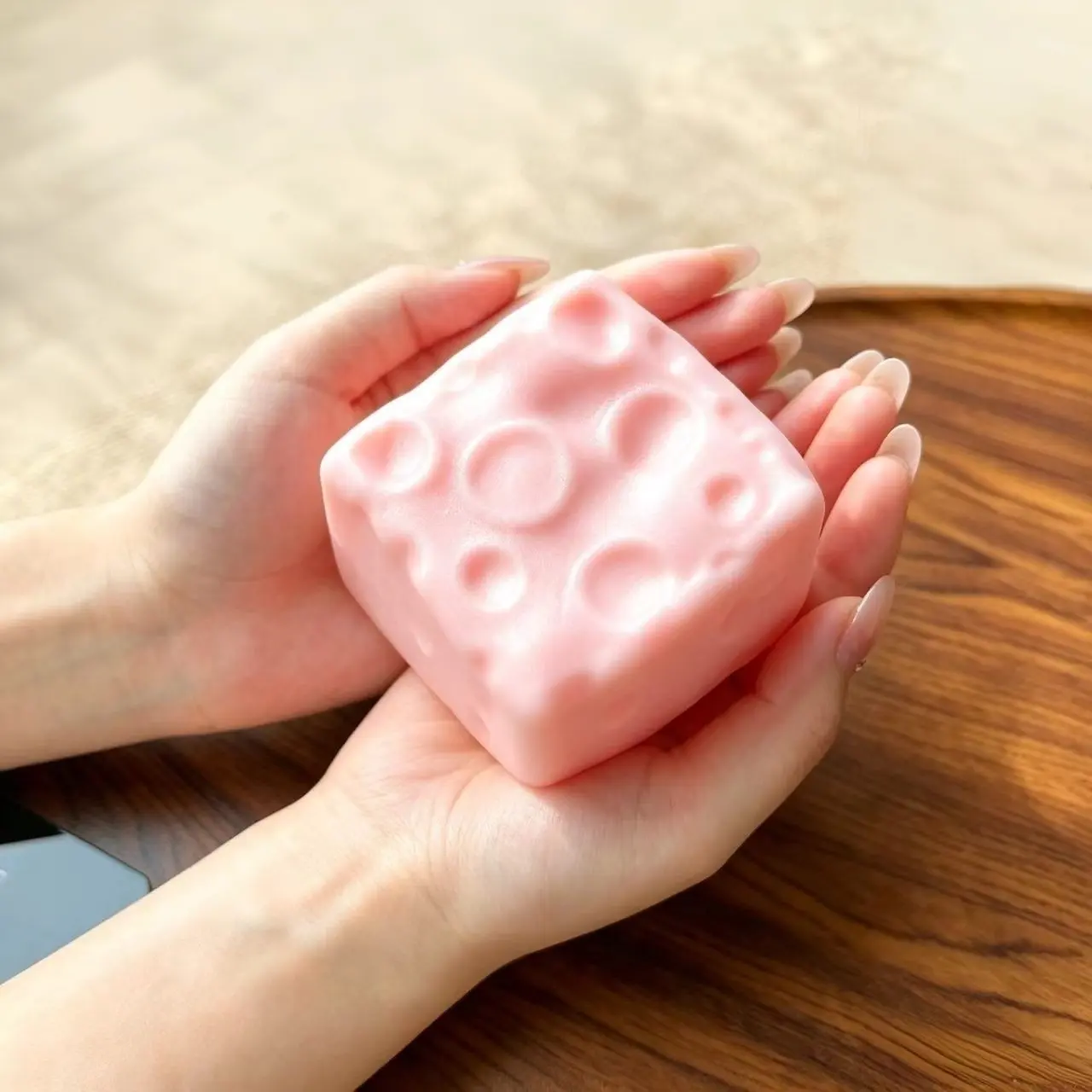 Cheese Block Squishy Fidget Toy - Moldable No-Rebound Stress Relief Squeeze Tool with ASMR Sound, Portable Sensory Item for Desk Use & Party Favors
