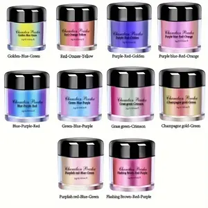 3g*10pcs Chameleon Powder Dye Set, Holographic Glitter and Color Changing Effect, DIY Candle Resin Handmade Projects
