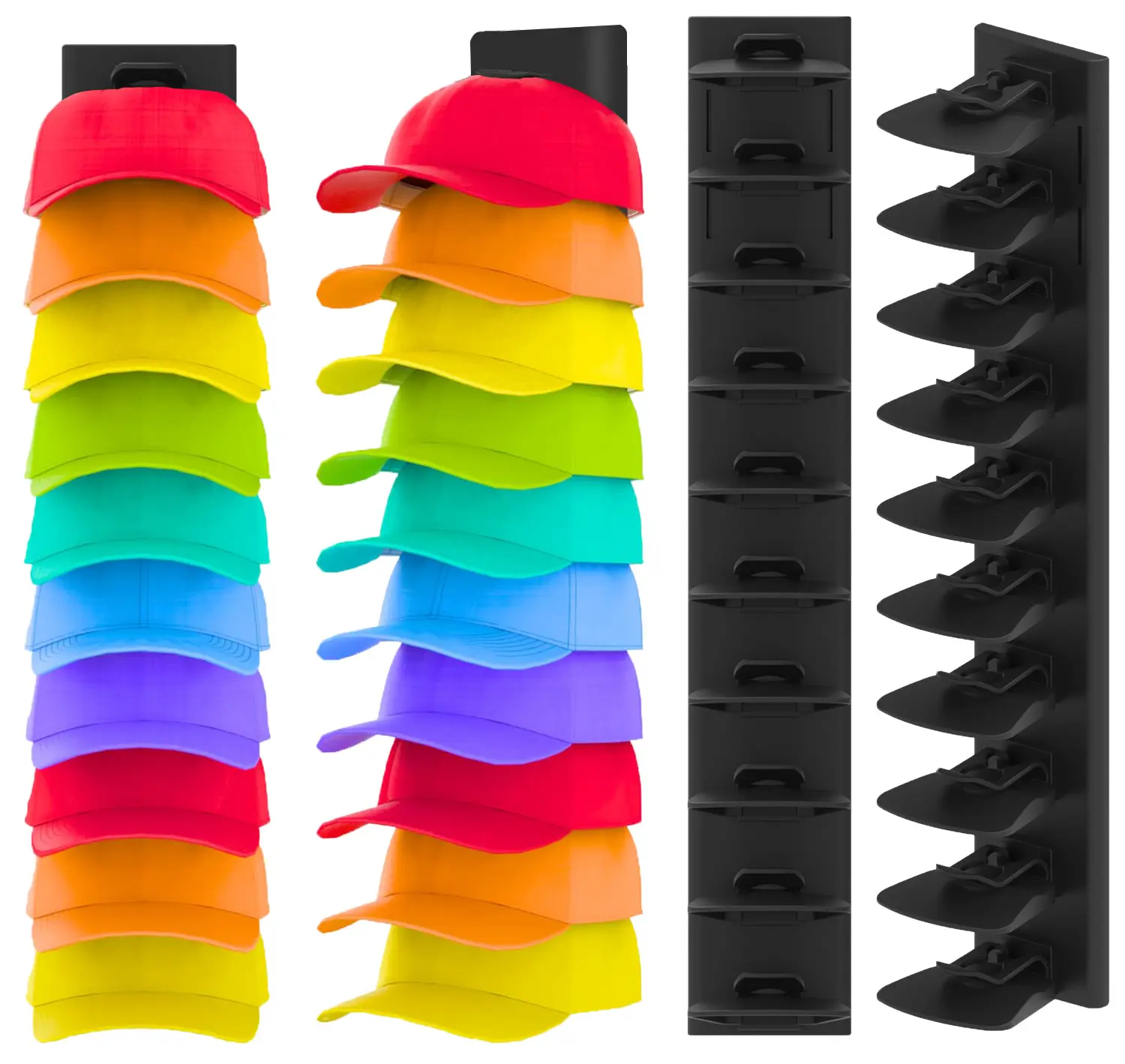 2025 New Style Hat Rack 2-Pack Wall-Mounted Closet Hat Rack Holder ...