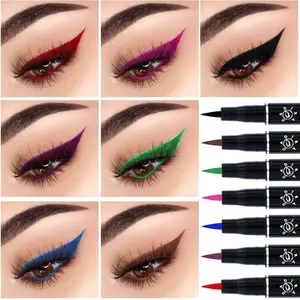 12pcs Colorful Eyeliner Pens, Smooth Application, Long-Lasting Waterproof, Ideal for Parties, Perfect Holiday Gift