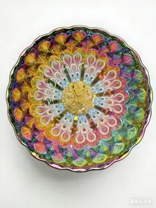 Iridescent Peacock Dragon Mandala Handcrafted Ceramic Tea cup – Artisanal Jianzhan