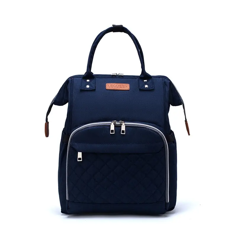 Lequeen Brand Diaper Bag Large Capacity USB Mummy Bag Bag Ebony Classic