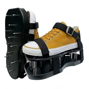 Professional Grade Lawn Aerator Sandals - Self-Cleaning Steel Spike Shoes for Soil Aeration & Healthier Lawns