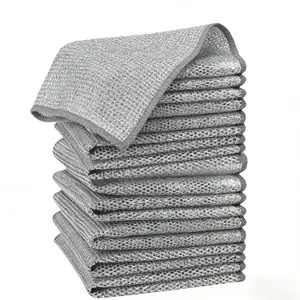 Non-Scratch Wire Dishcloths 10-Pack Dual-Sided 2-Layer Mesh for Dishes, Pots, and Kitchen Surfaces – Wet & Dry Use Holiday Gift