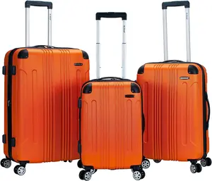 The Hardside Spinner Wheel Luggage in an eye-catching orange color is a convenient and stylish option for your travel needs. Here are the key features of this 3-piece luggage set: