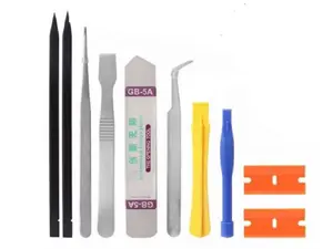 10-in-1 Cell Phone Repair Tool Kit - Versatile Opening, Pry, and Disassemble Set for Smartphones with Spudgers and Tweezers TIKA