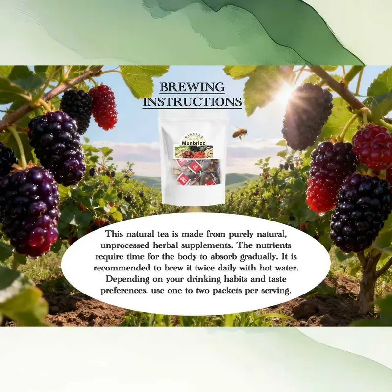 Ginseng Five Treasure  Wolfberry Tea Men's Health Mulberry Herbal Tea 20/40/60bags - Beverage 8