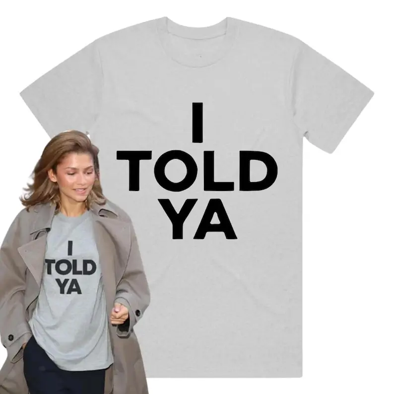 I Told Ya Organic Heavyweight Cotton T-Shirt - Challengers Inspired Handmade Screen Printed Shirt