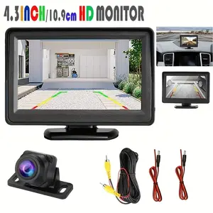4.3 Inch HD Backup Camera System, Includes Monitor and Camera, Night Vision, Car Parking Reverse View, Abs Enclosure Material