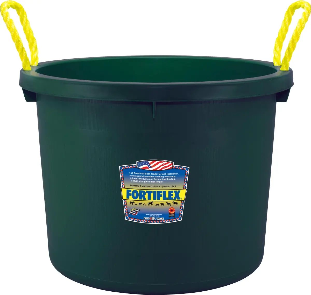 212 MAIN 40 qt Large Size Plastic Multi-Purpose Bucket with Molded Handles, Durable Crack-Resistant Utility Pail for Home & General Use