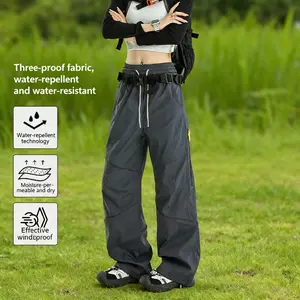 Viral Performance Cargo Pants️ 3-Proof Water-Repellent Windproof Hiking Pants | Elastic Waist Belted Baggy Fit | Moisture-Wicking Breathable Fabric | Must-Have for Hiking, Camping, Trekking & Outdoor Adventures | Streetwear-Ready Techwear Design