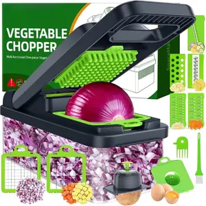 12-in-1 Veggie Chopper & Slicer – Multifunctional Cutter, Dicer, Grater & Egg Separator