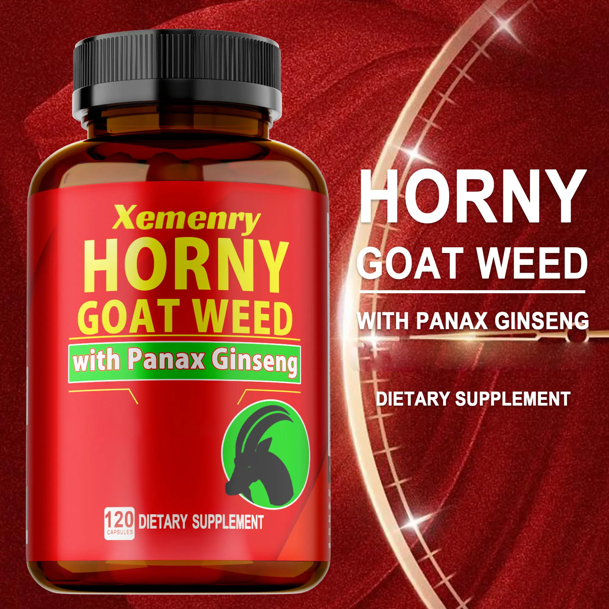 Xemenry-HORNY GOAT WEED with panax ginseng Dietary Supplement