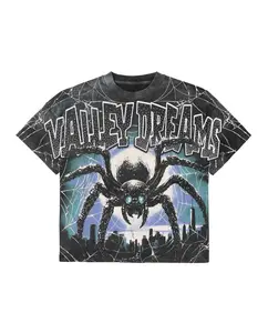 Valley Dreams Print Graphic Cotton Shirt Y2K Shirt Unisex Blue
