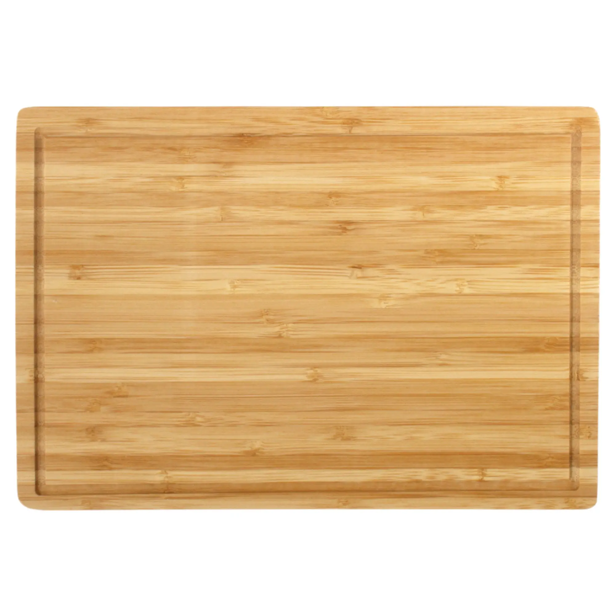 Flat Grooved Thin Bamboo Cutting Board 13" x 9" x 0.4"