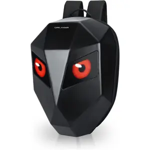 KCMotorcycle Backpack,Knight Backpack with LED Display, 3D Waterproof Hard Shell Laptop Travel Bag DIY Programmable Storage Daypack Helmet Bag for Riding 17inchChager