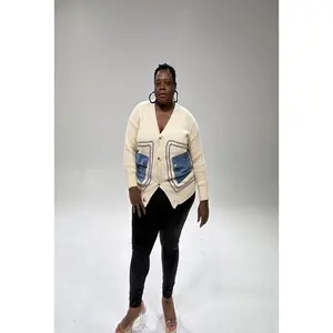 Freda P Patchwork Denim Cardigan