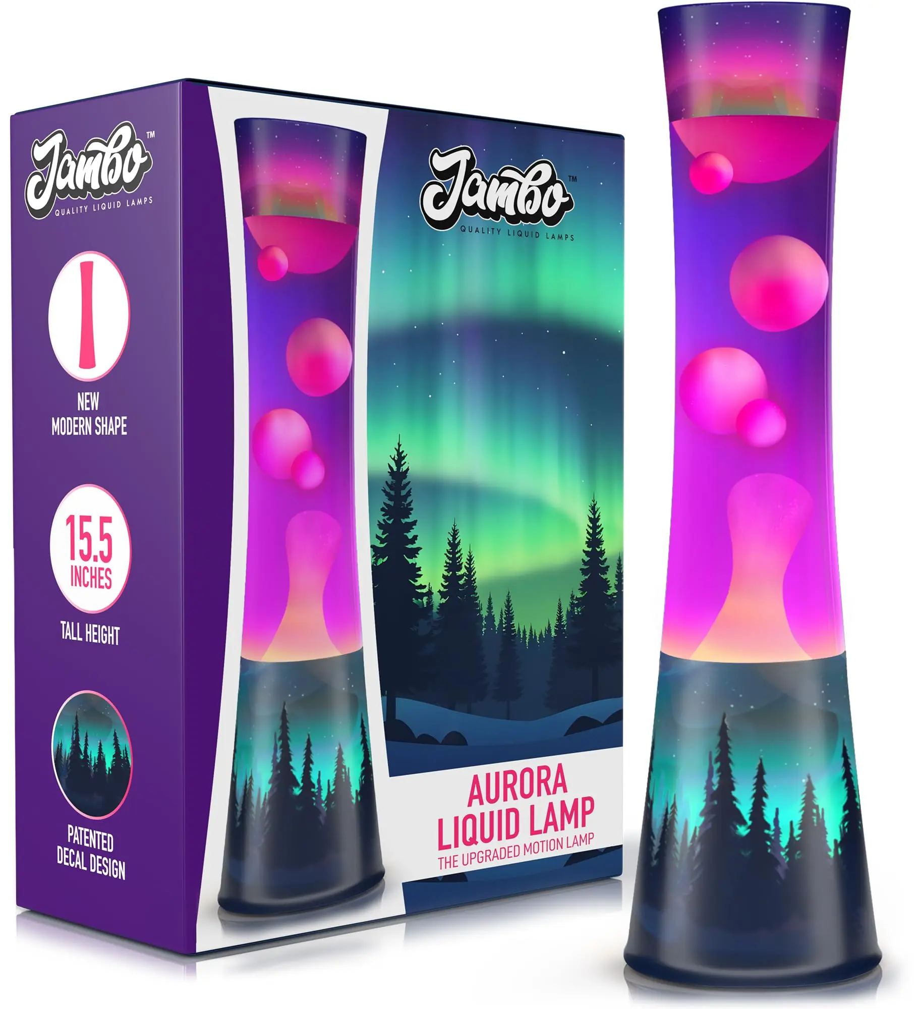JAMBO 15.5" Aurora Motion Lamp – Upgraded Liquid Motion Night Light for Home Decor