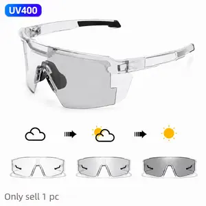 High-Performance Photochromic Cycling Glasses,UV400 Protective Sports Eyewear with Anti-Slip Fit,Lightweight Outdoor Sunglasses for Riding,Running & Hiking
