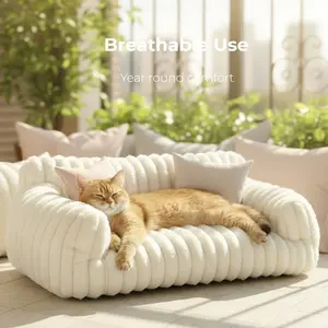 Comfortable cat sofa, cute and soft cat bed, cat house, Shaped beds, sleeping basket suitable for cats of all sizes to sleep in all seasons, comfortable pet bed, cat furniture, modern pet furniture, cat resting platform