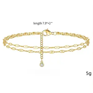 DB- Women's Lip-Shaped Anklet - Exquisite, Waterproof, and Stackable Ankle Jewelry; Trendy, Waterproof Fashion Accessory - A Perfect Summer Gift-DB