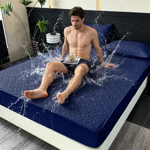 Luxurious Soft Waterproof Bed Skirt, Thick Mattress Cover, Breathable Moisture-Wicking, Allergy-Proof, Easy Installation