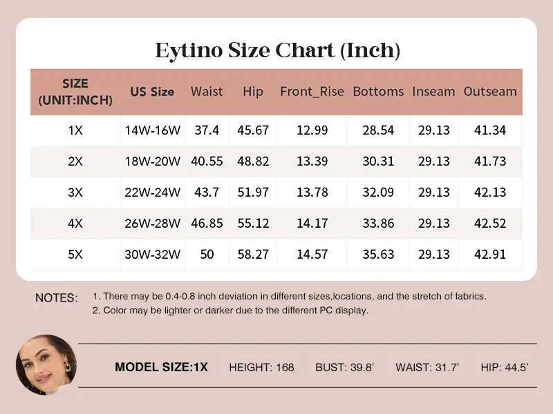 Eytino Women's Plus Size Wide Leg Jeans Elastic Waist Drawstring Stretchy Denim Pants with Pockets(1X-5X)