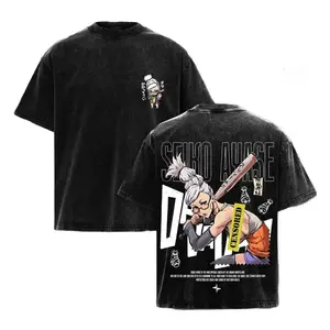 SEIKO AYASE Censored Baseball Bat Girl Graphic Tee - Oversized Vintage Washed Black T-Shirt with Y2K Streetwear Vibes, Japanese Manga Grunge Aesthetic, Must-Have Alt Clothing Dark Fashion Top