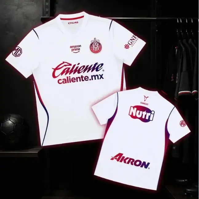 White Chivas Away Home Soccer Shirt 26-27, Football Jersey, Game Day Sports Top, Liga MX Fan Gear