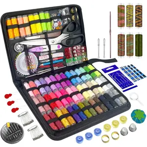 305Pcs Portable Sewing Kit for Adults Beginners, 56 Color Thread Spools, Needle and Thread with Scissors Accessories for Home Travel Emergency Sewing
