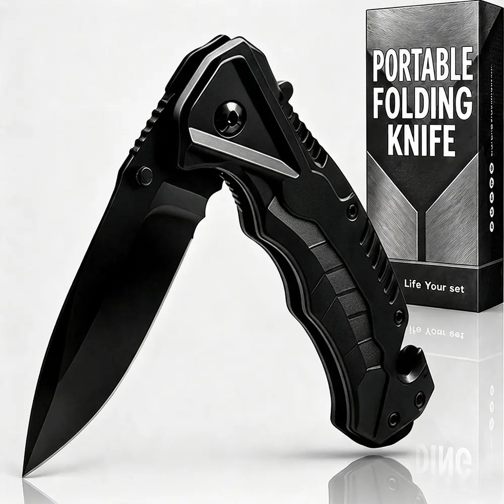Folding Pocket Multitool - Outdoor Survival Supplies, Durable Steel Tool with Pocket Clip & Metal Handle, Sturdy Compact Lightweight Camping Tools, Survival Gear Equipment for Camping, Perfect Gift for Dads