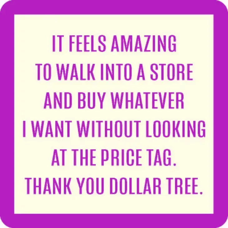 Thank You Dollar Tree - Coaster - 4-in