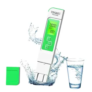 4 in 1 TDS Meter - TDS EC & Temperature(C,F) Meter,Accurate & Reliable Digital Water Testing Kits for Drinking Water, Tap, Well, Swimming Pool,Hydroponics, Aquarium, RO/DI System (Green)