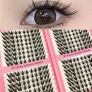 Anime Cluster Eyelashes, Natural Pointed Faux Lashes, Thin Korean Makeup Style, 256 Pieces Cartoon Wind False Eyelashes